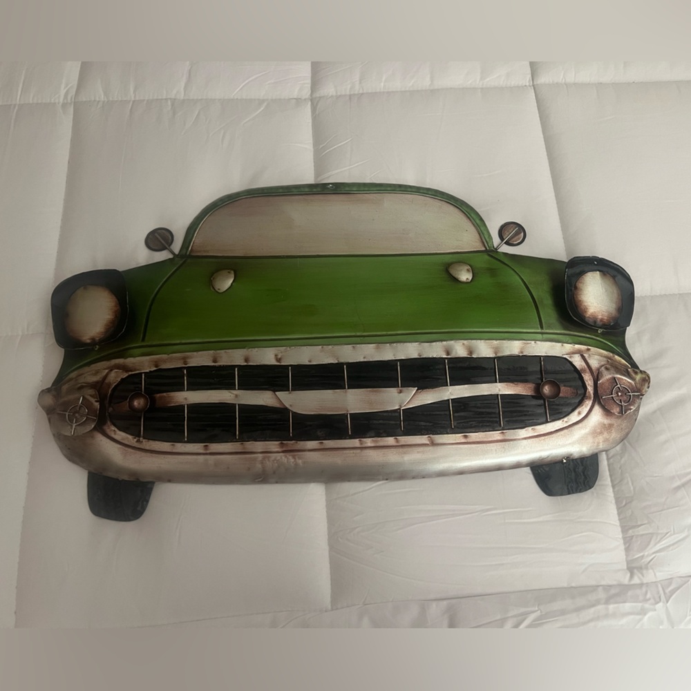 Vintage Green Car Wall Art
